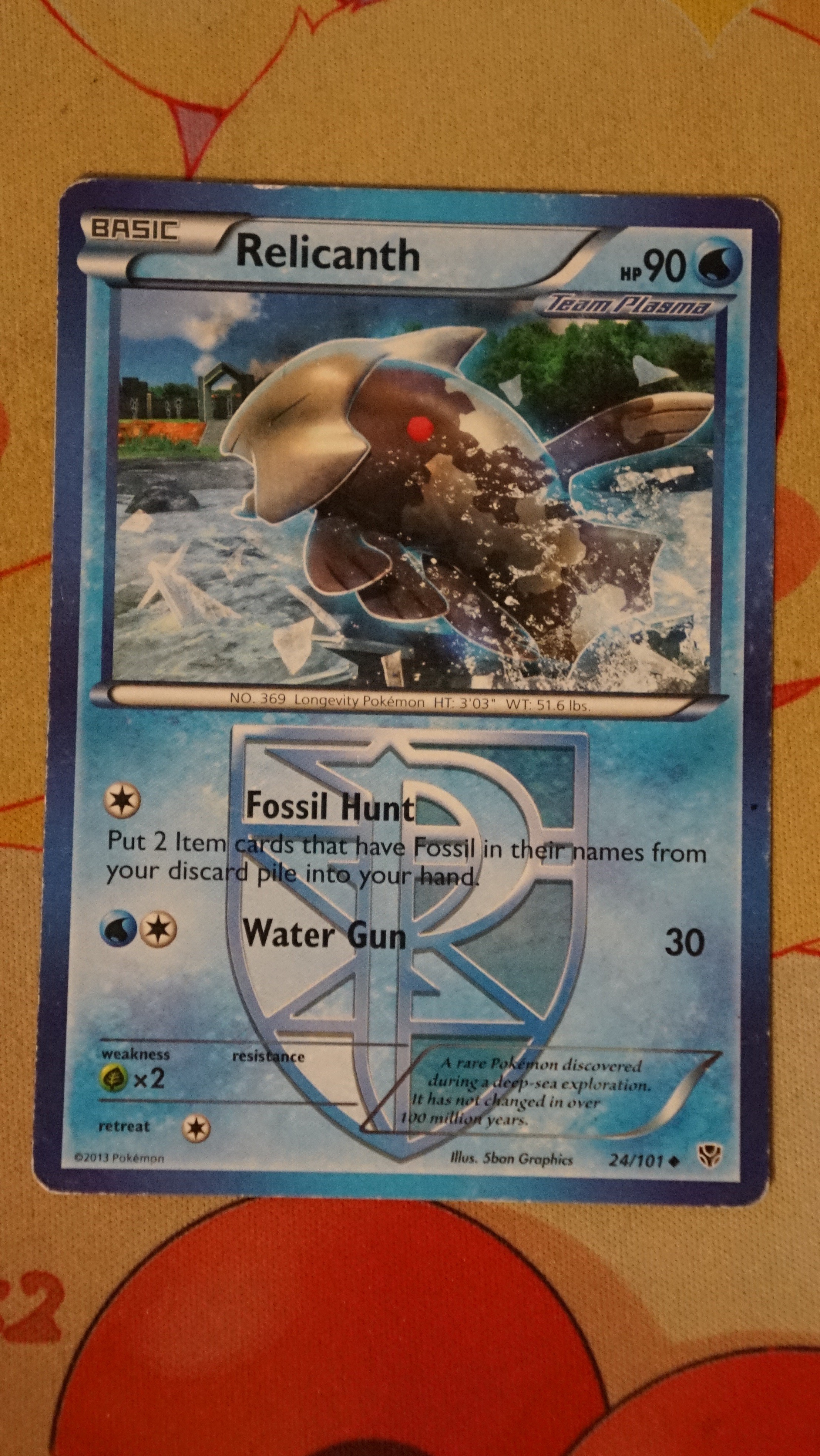Pokemon Relicanth 24/101 Plasma Blast MP - photo 3