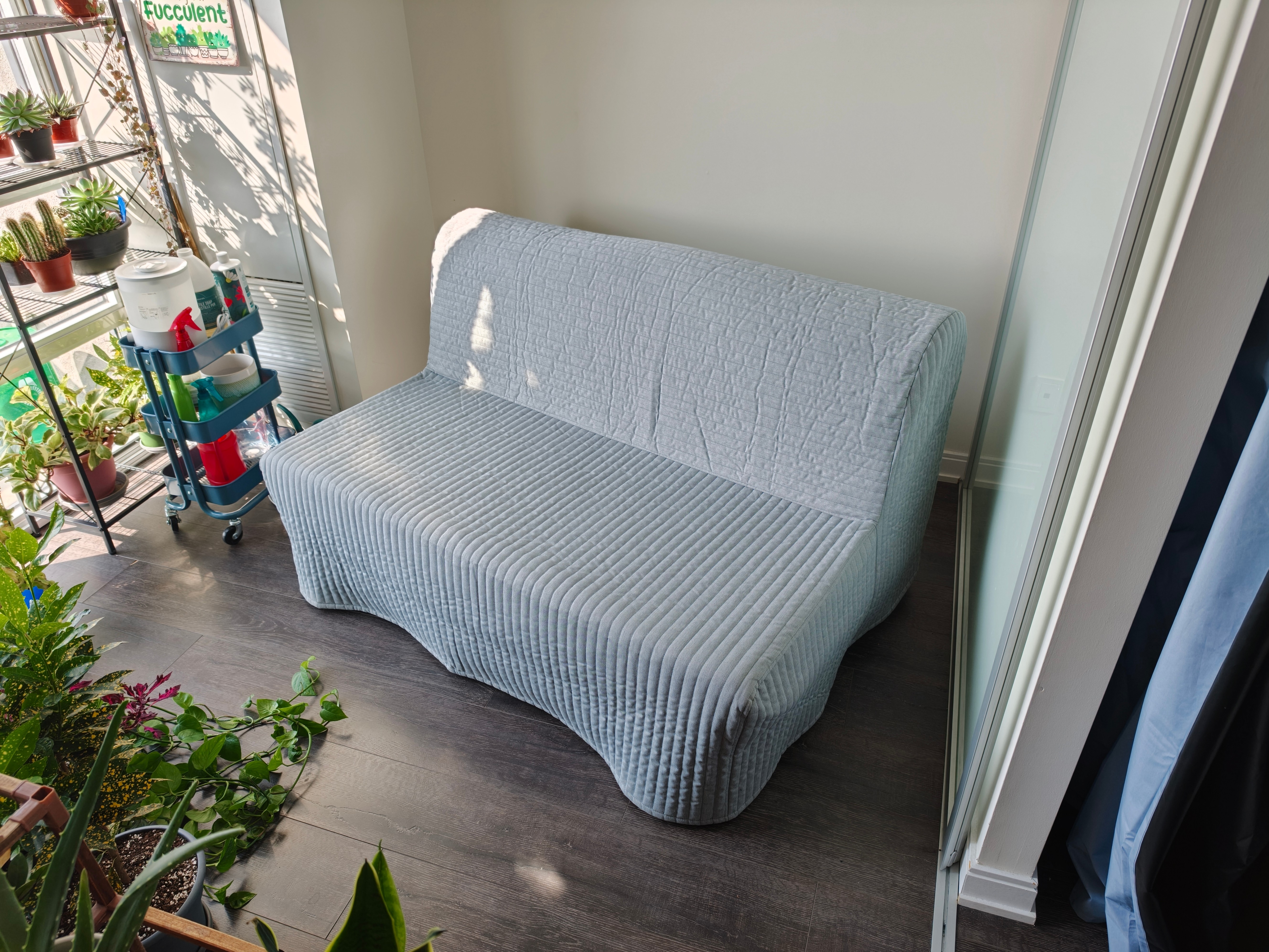 IKEA Sofa Bed Like New with Grey Cover - photo 2