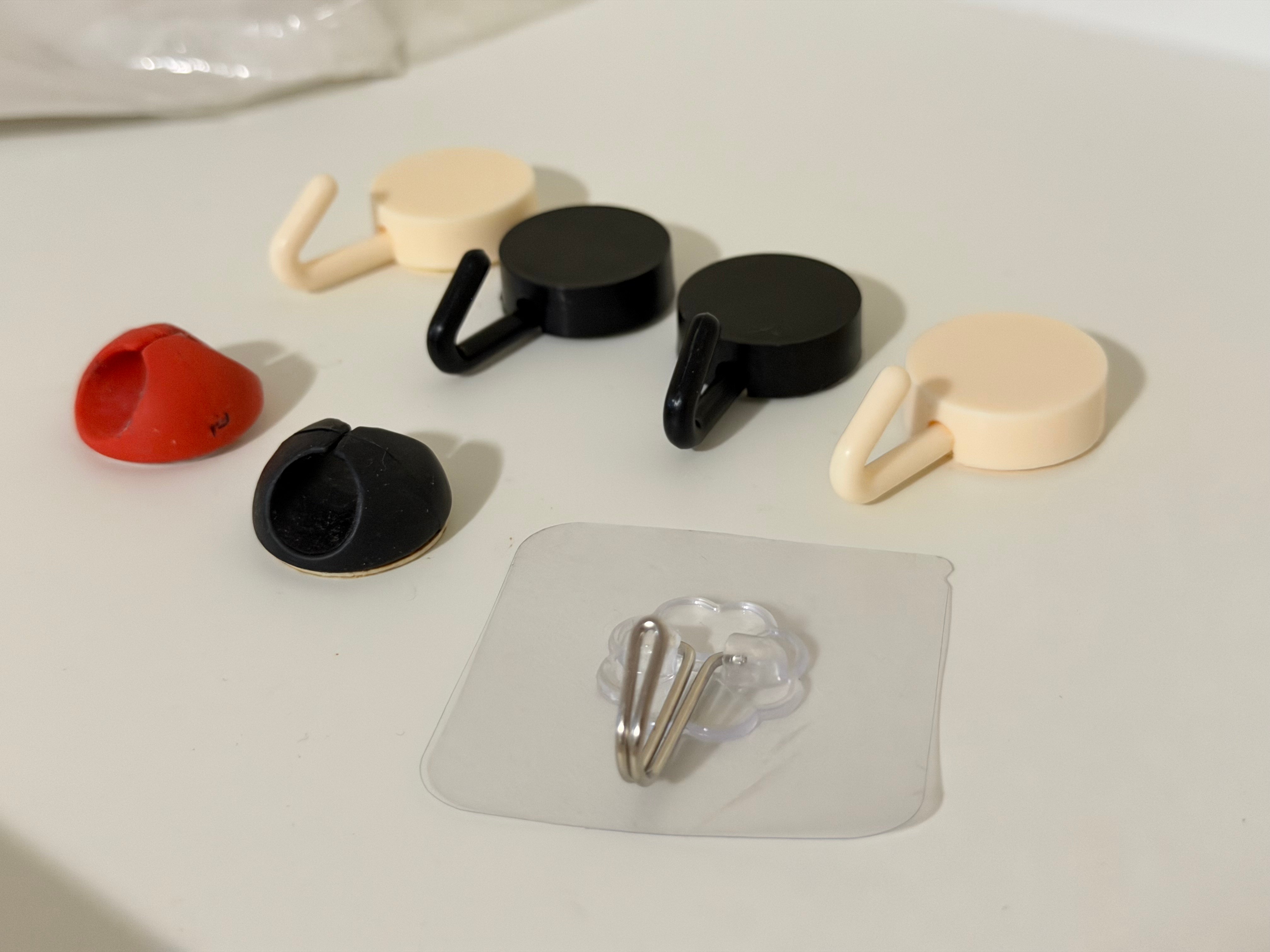 Adhesive Wall Hooks and Cable Clips – 7-Piece Set - photo 2