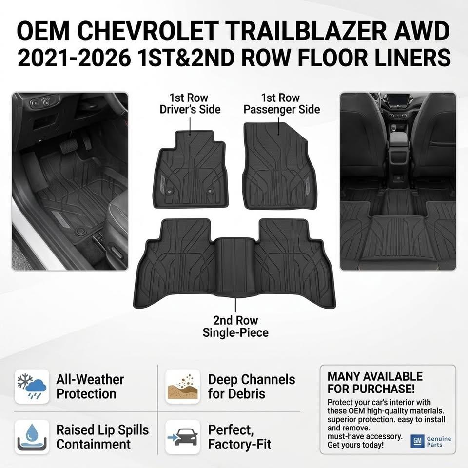 OEM CHEVROLET TRAILBLAZER AWD 2021-2026   FLOOR LINERS