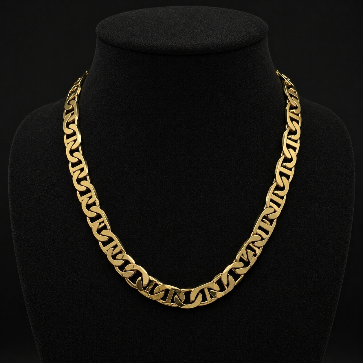 24K Gold Gucci Link Chain-21" heavy jeweler's bronze core - photo 5