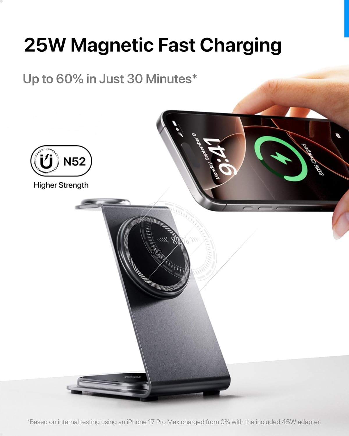 25W 3 in 1 Wireless Charging Station for MagSafe - photo 3