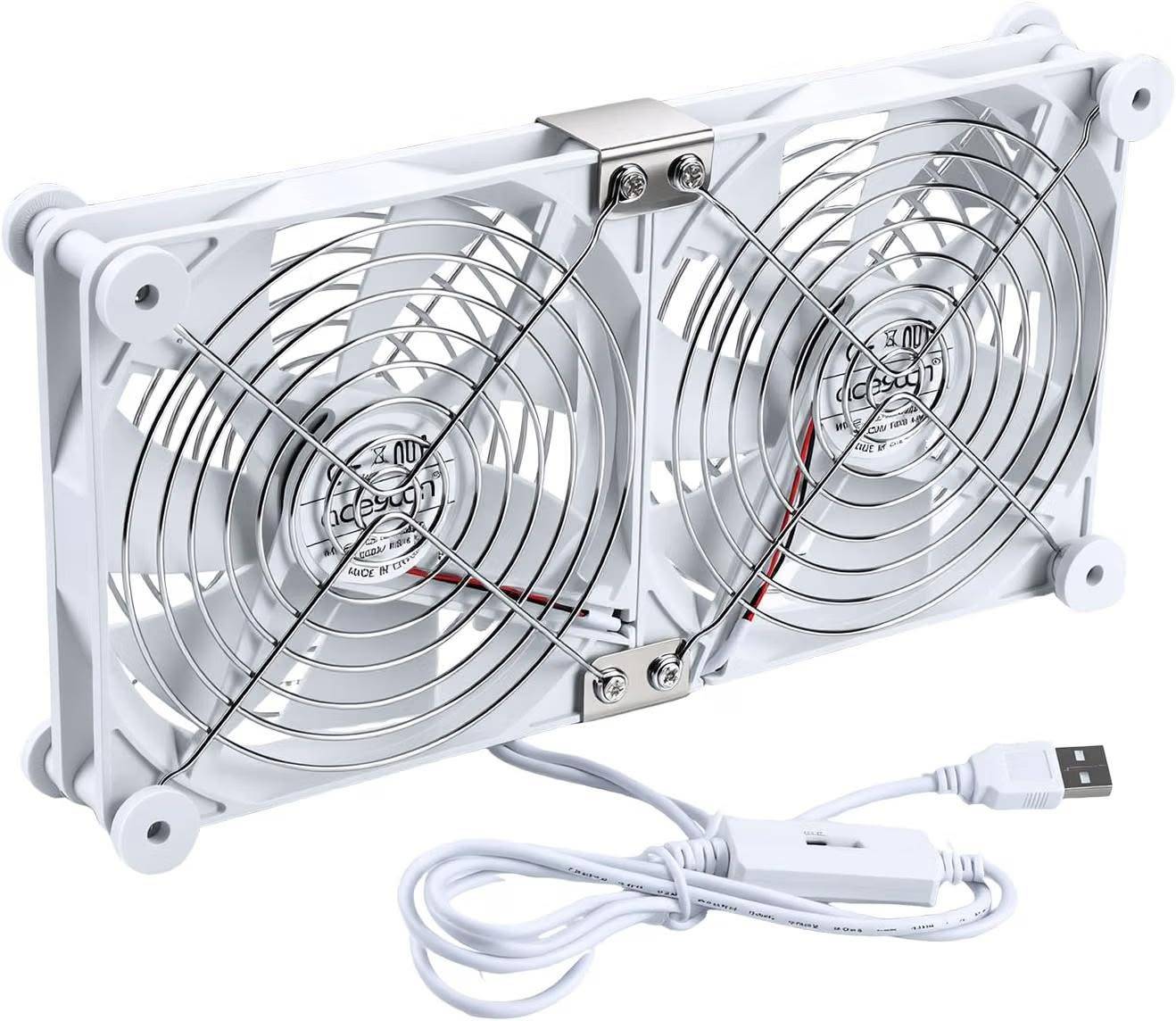 Dual 120mm USB Cooling Fan