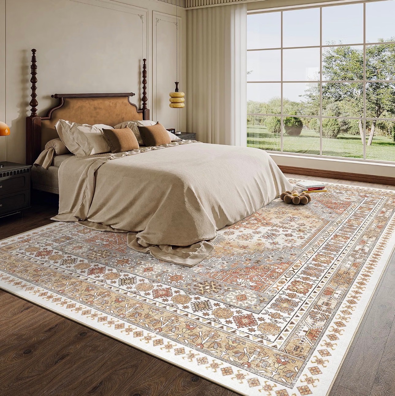 zesthome 9x12 Area Rug Large Washable Low Pile Stain Resistant - photo 4