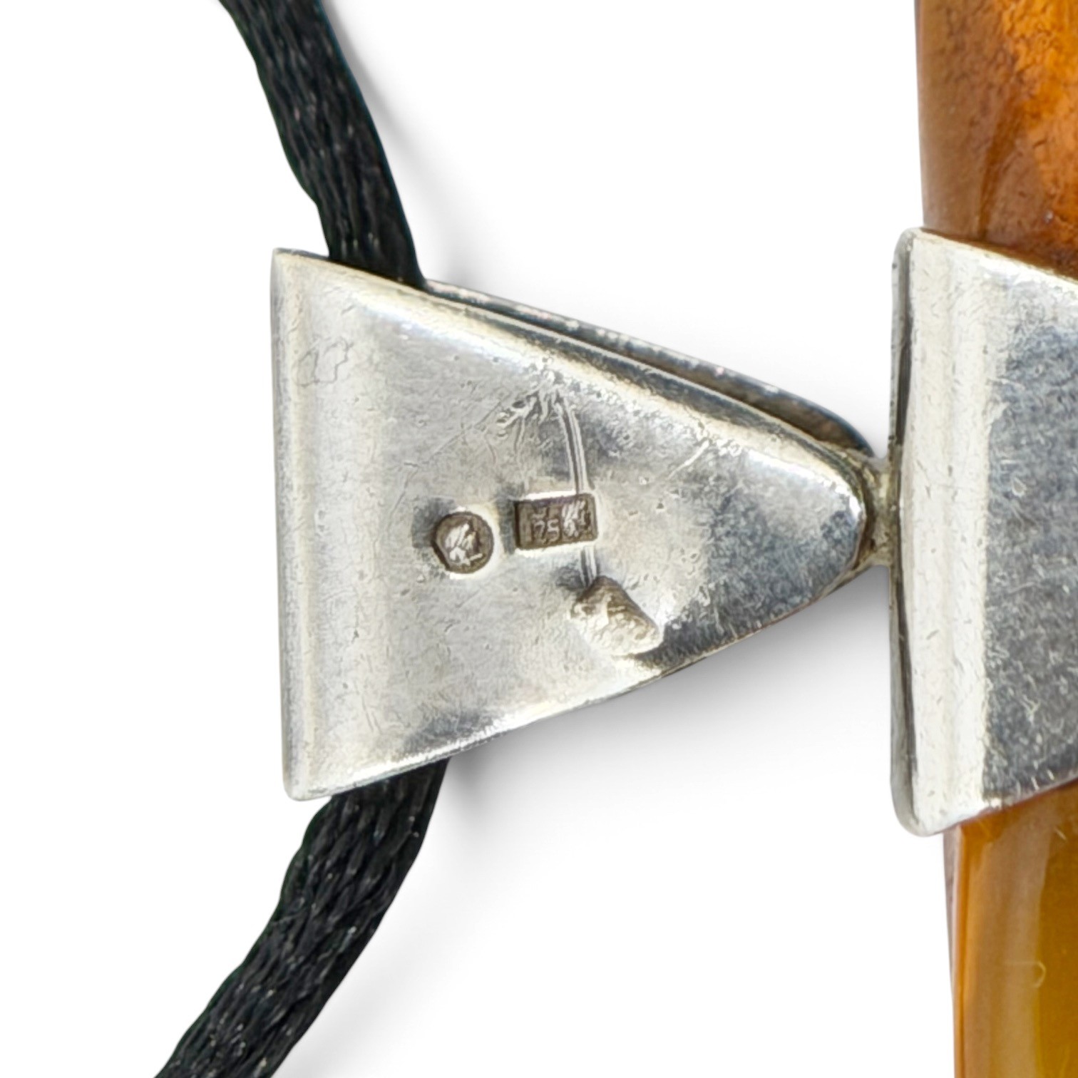 Modernist Sterling Silver baltic amber pendant - photo 2