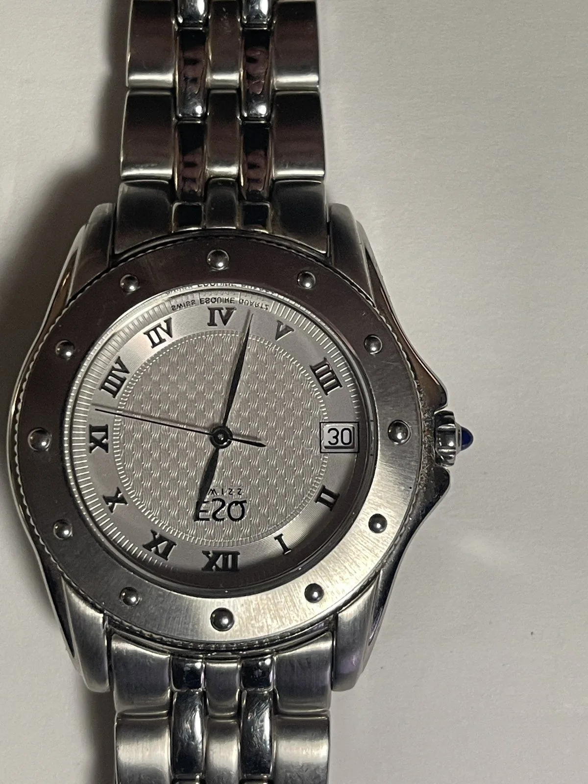 ESQ Swiss Quartz Watch - Roman Numerals, Date - As is