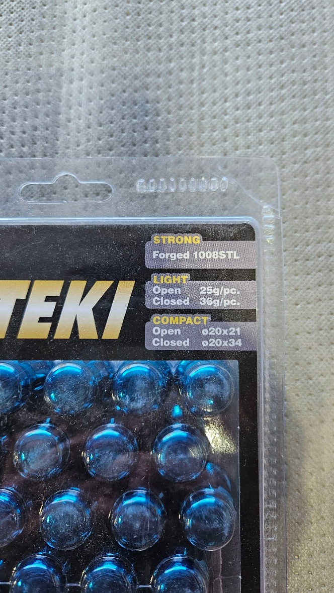 Muteki M12 x 1.5 Blue Chrome Closed End Lug Nuts - photo 2