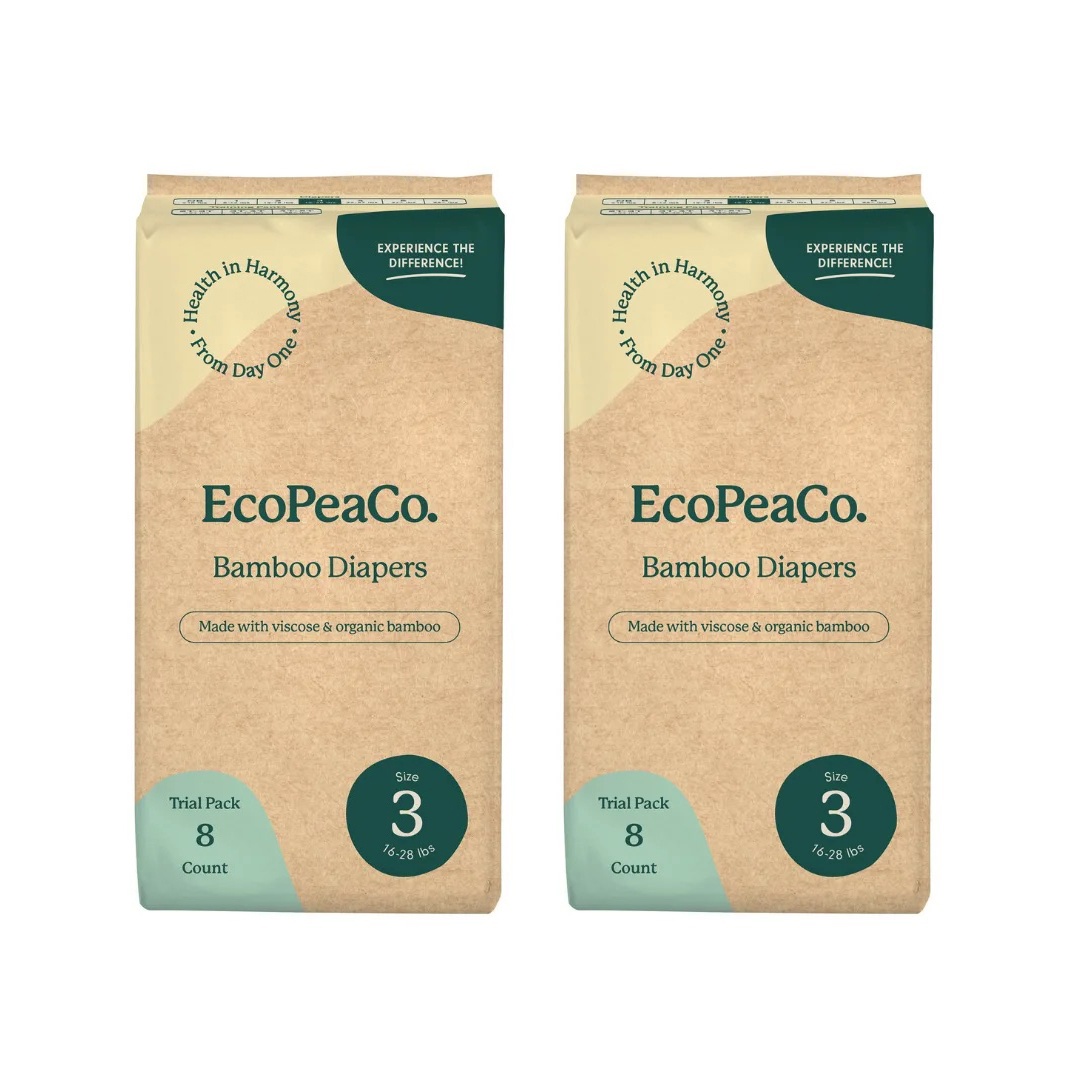 Ecopea Bamboo Diapers - Size 3 - 150 Diapers