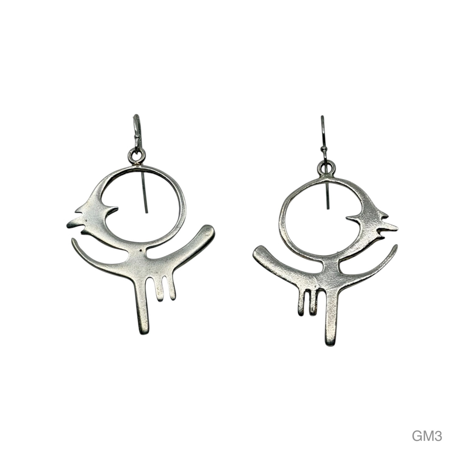 Modernist Sterling Silver Bird earrings - GM3