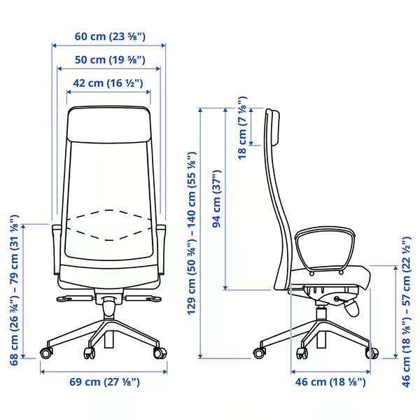 Ergonomic Office Chair Adjustable Height & Lumber Support - photo 5
