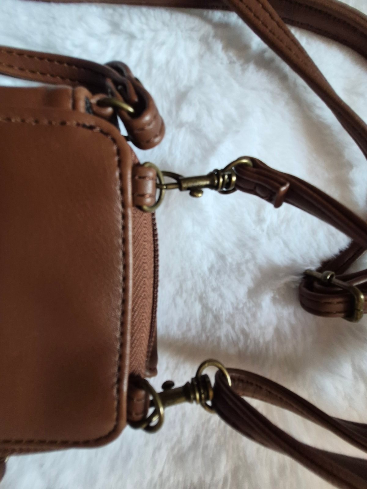 Denver Hayes Brown Faux Leather Crossbody Wallet Bag - photo 4