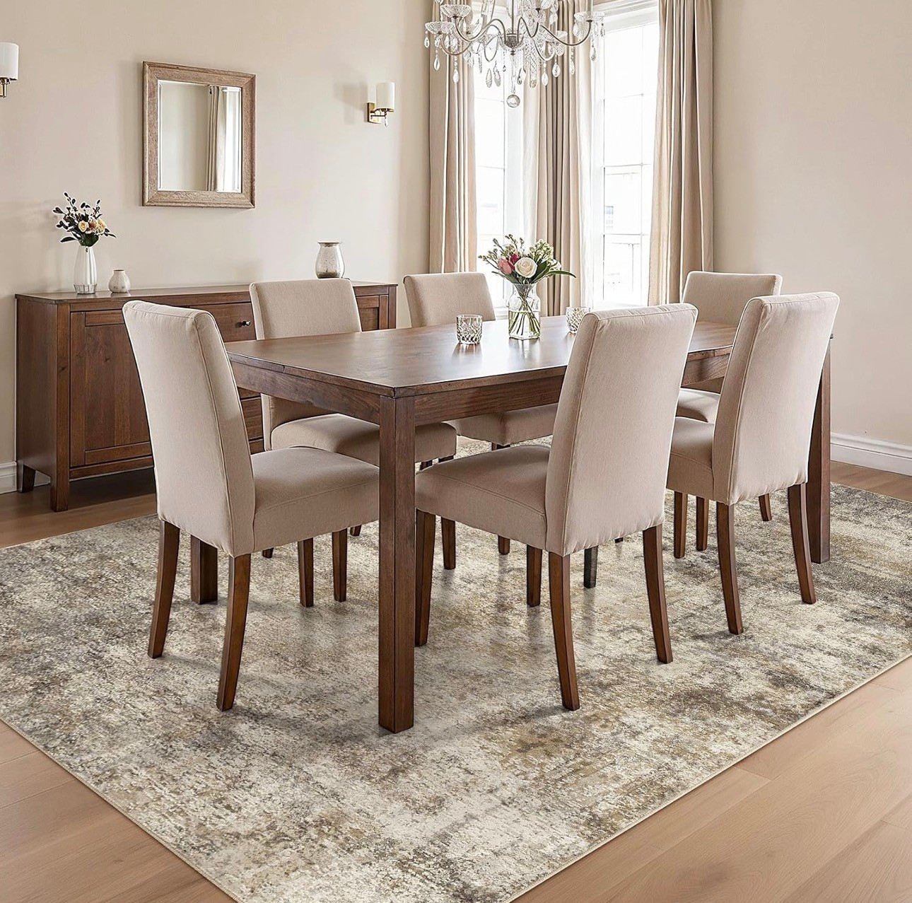 NEW: 8x10 Area Rugs Living Room: Washable Abstract Rug - photo 4
