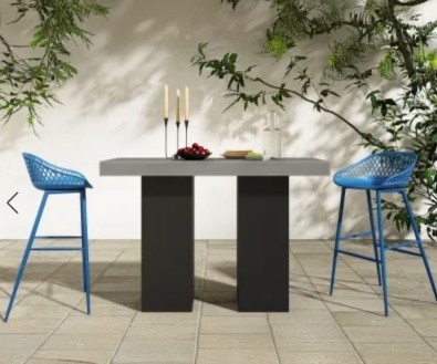Piazza Outdoor Barstool (Blue - Set of 2) - photo 3