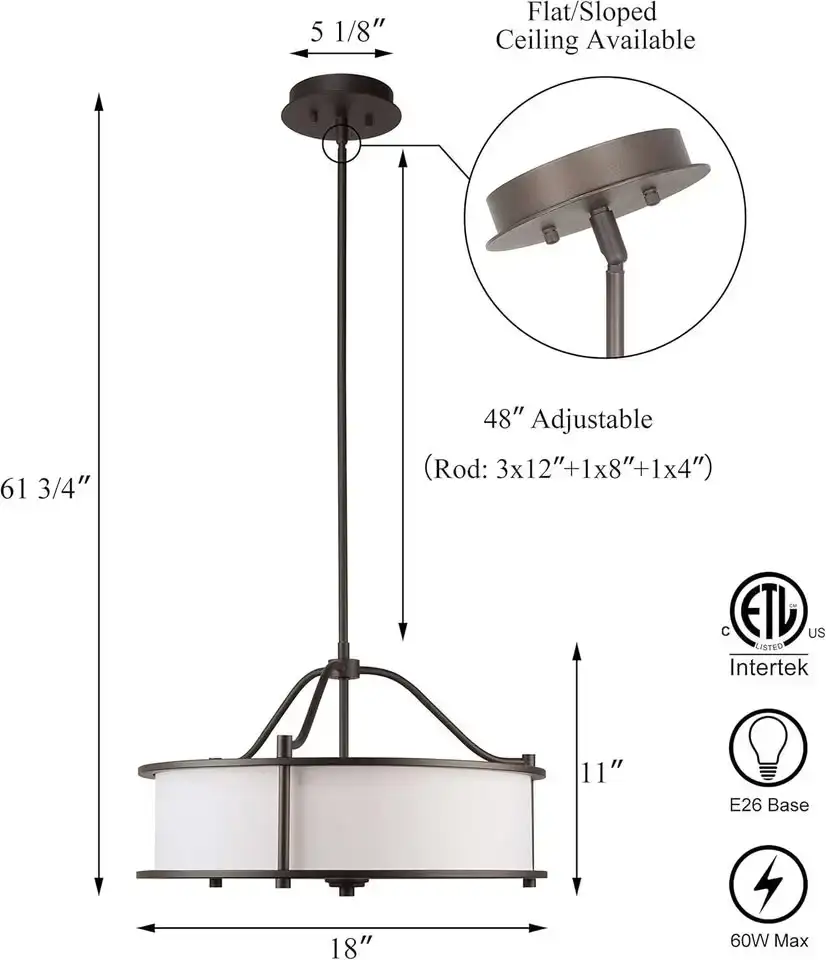 Drum Pendant Light - NEW IN BOX - photo 4