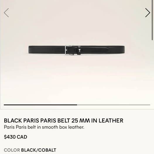 AMI Paris Black Paris Paris Belt 25 mm - photo 2