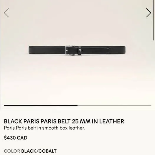 AMI Paris Black Paris Paris Belt 25 mm - photo 2