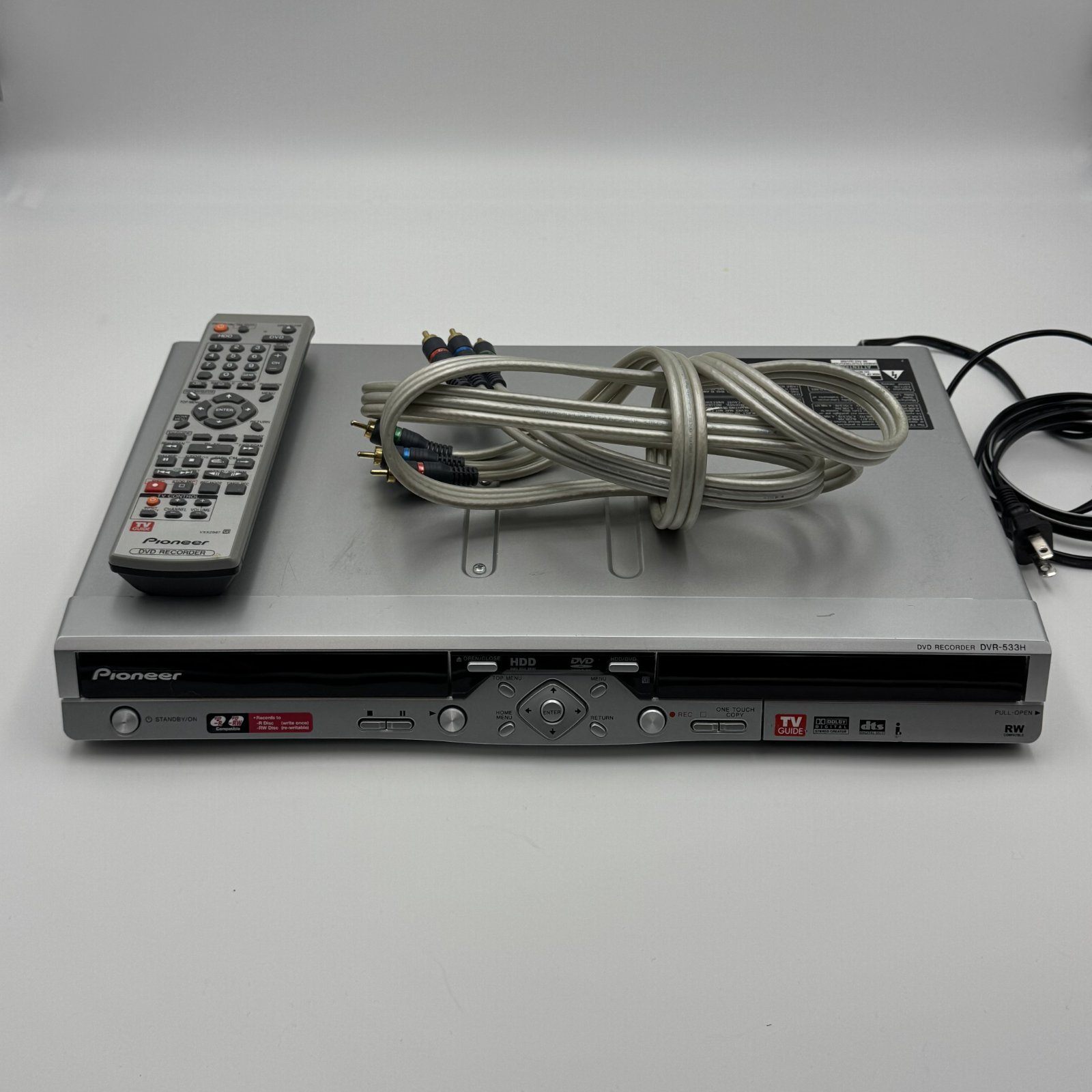 Pioneer DVR-533H DVD Recorder with HDD, Remote & Cables