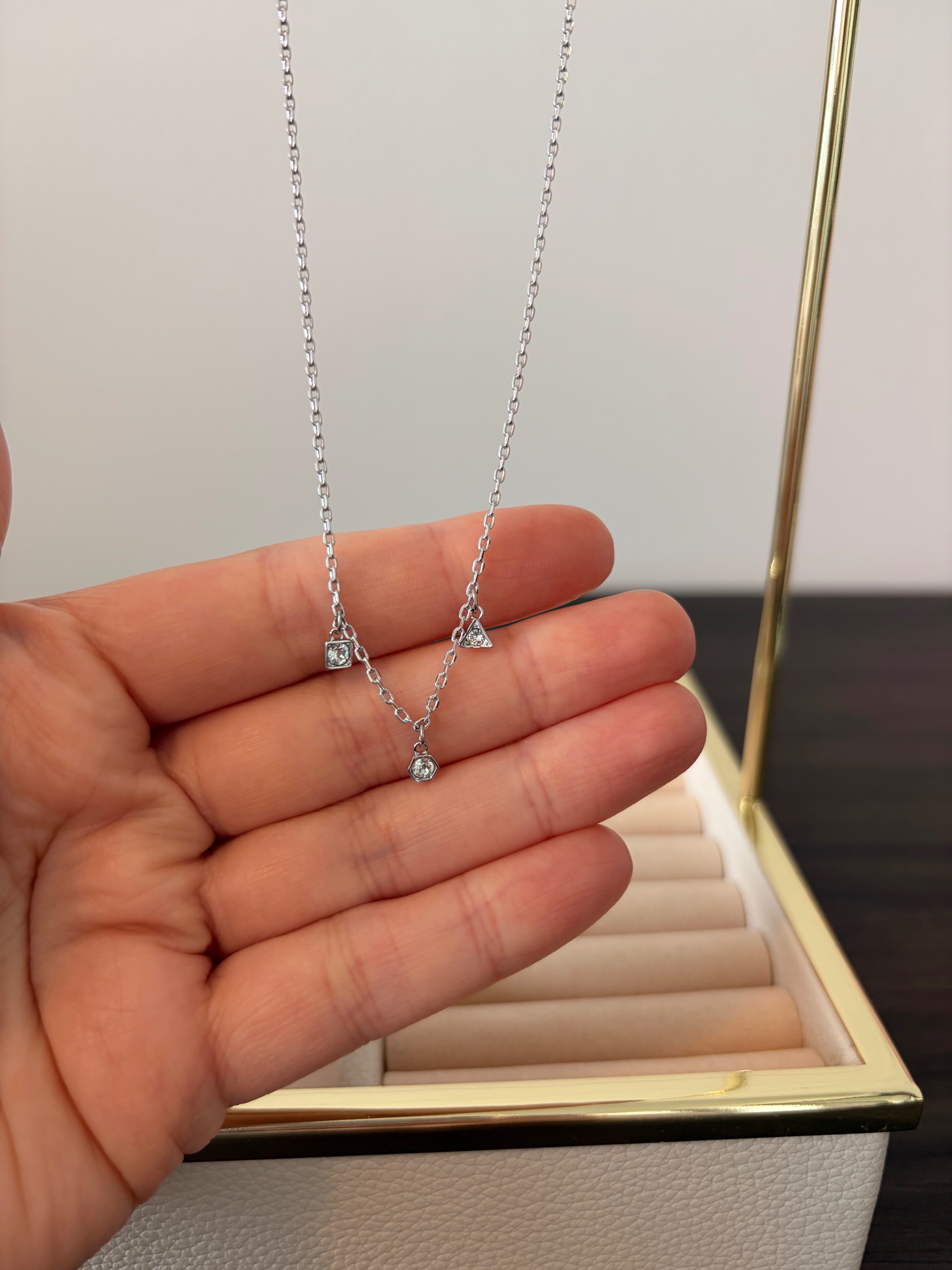 Swarovski Geometric Drop Pendant Necklace - photo 5