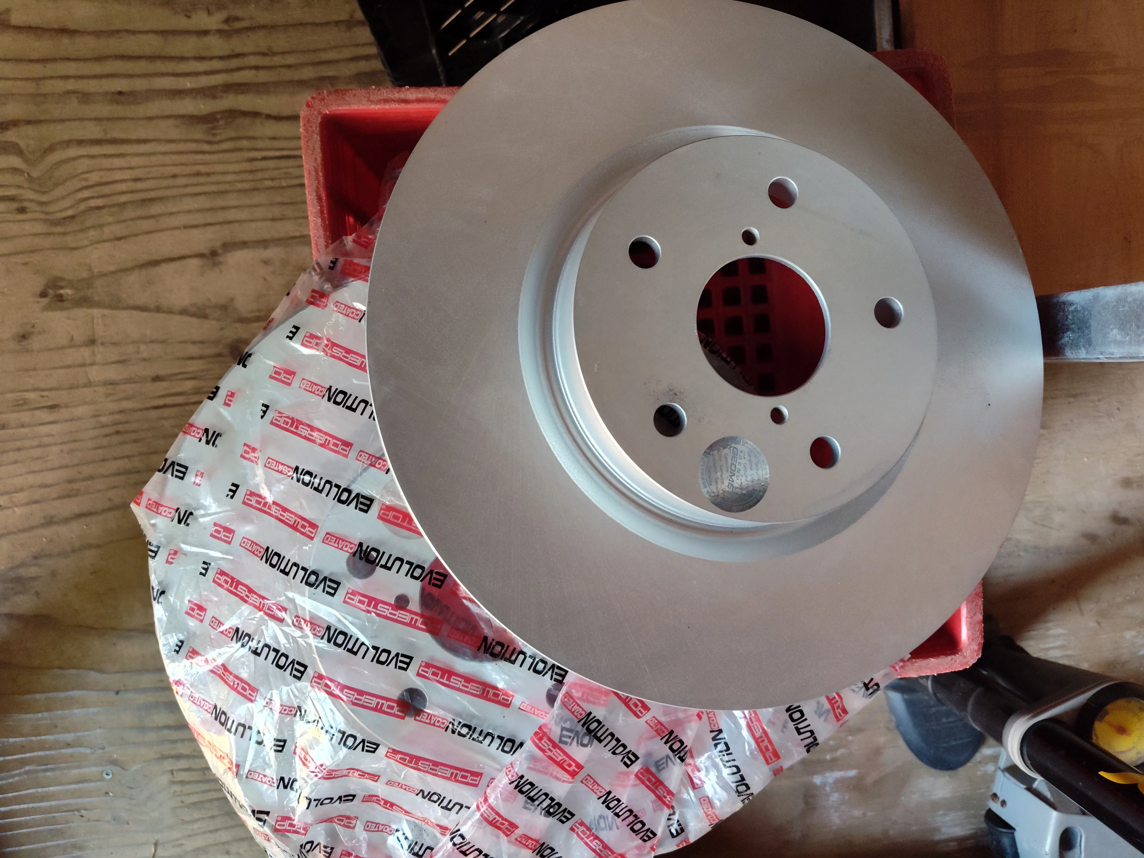 PowerStop Front Disc JBR1319EVC + Brakes 17-1078 Kit Brand New