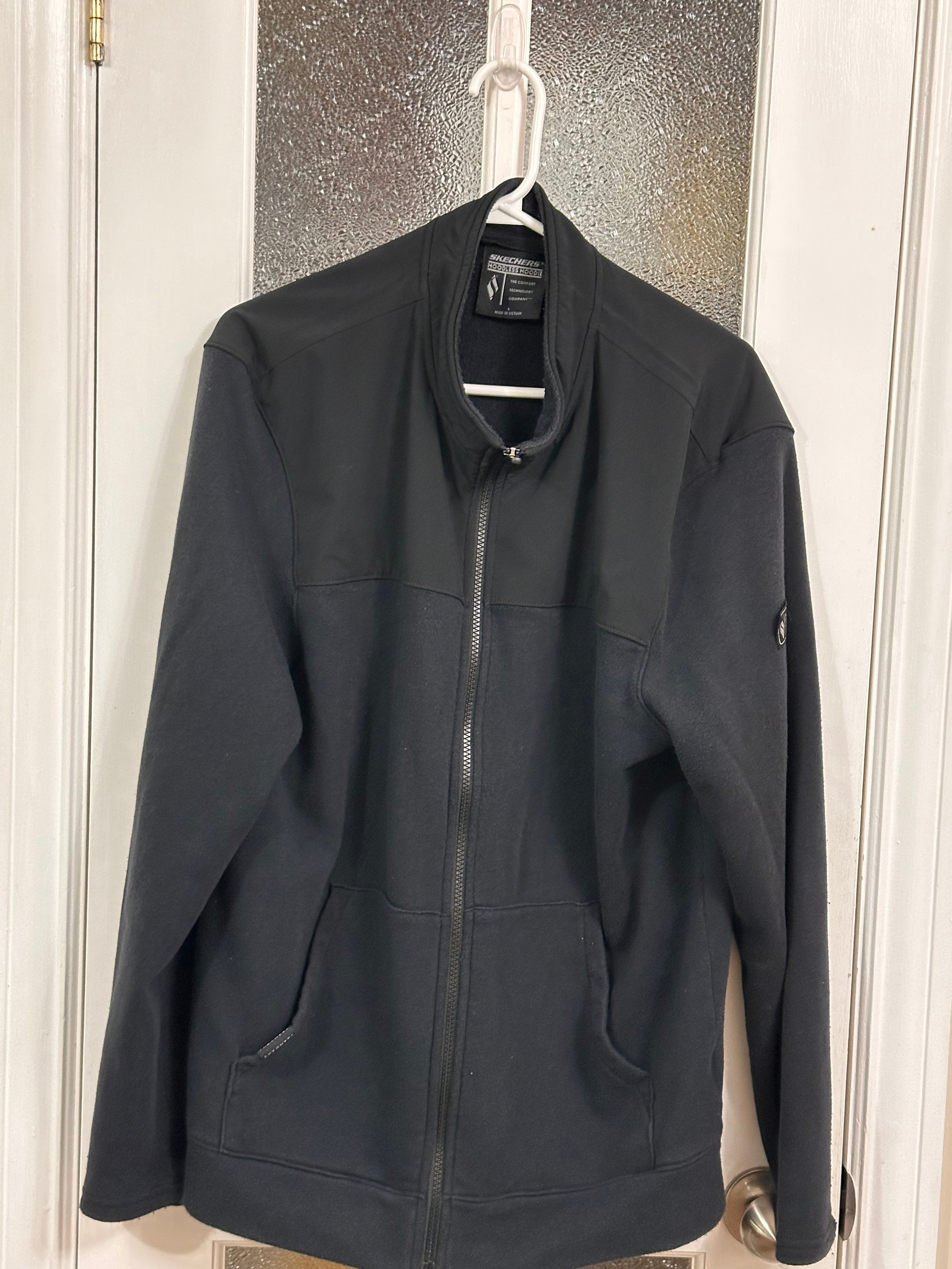 Skechers Men's "Hoodless Hoodie" Full-Zip Fleece Jacket • Size L