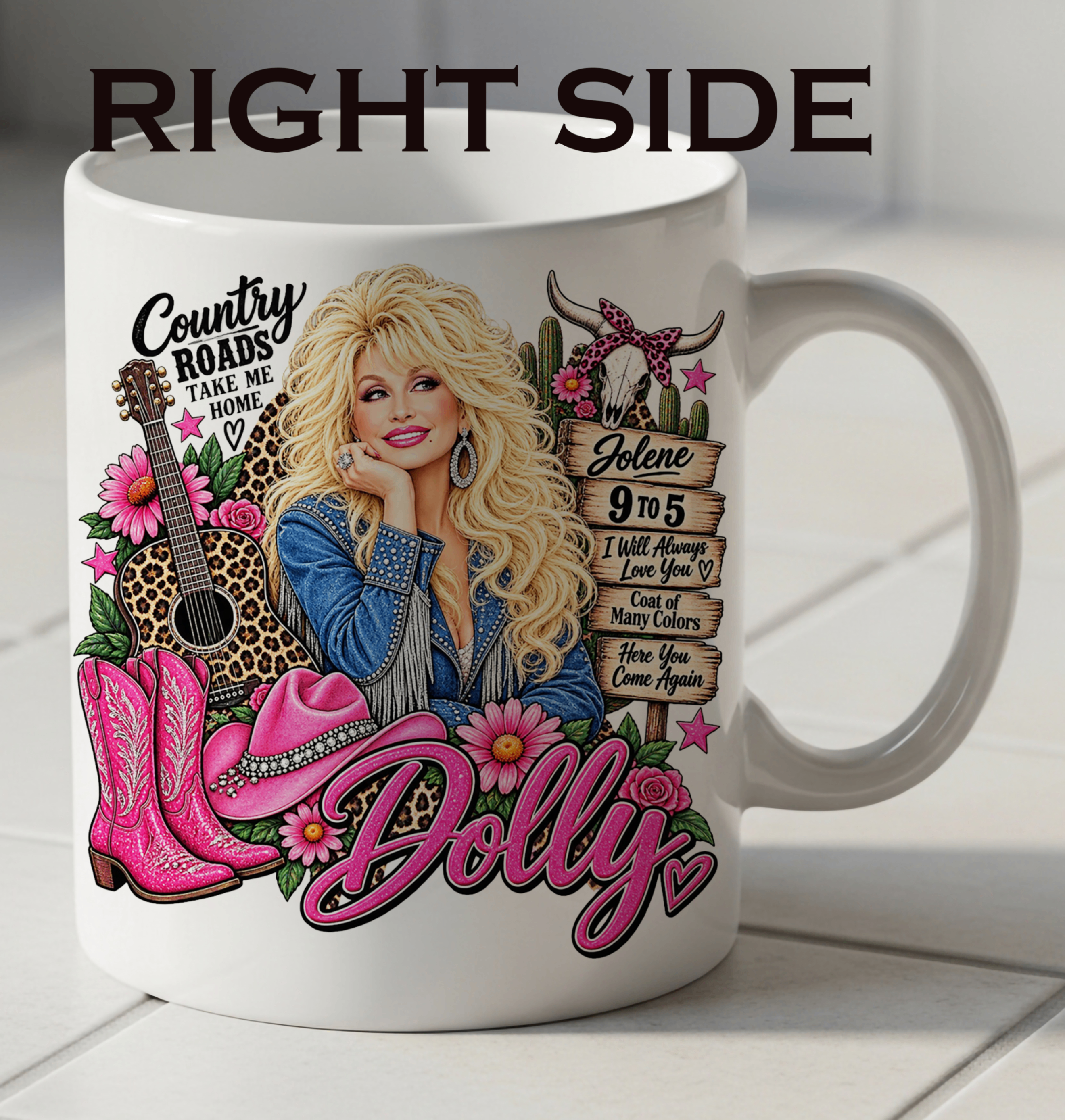 Dolly Parton 11 ounce mug.