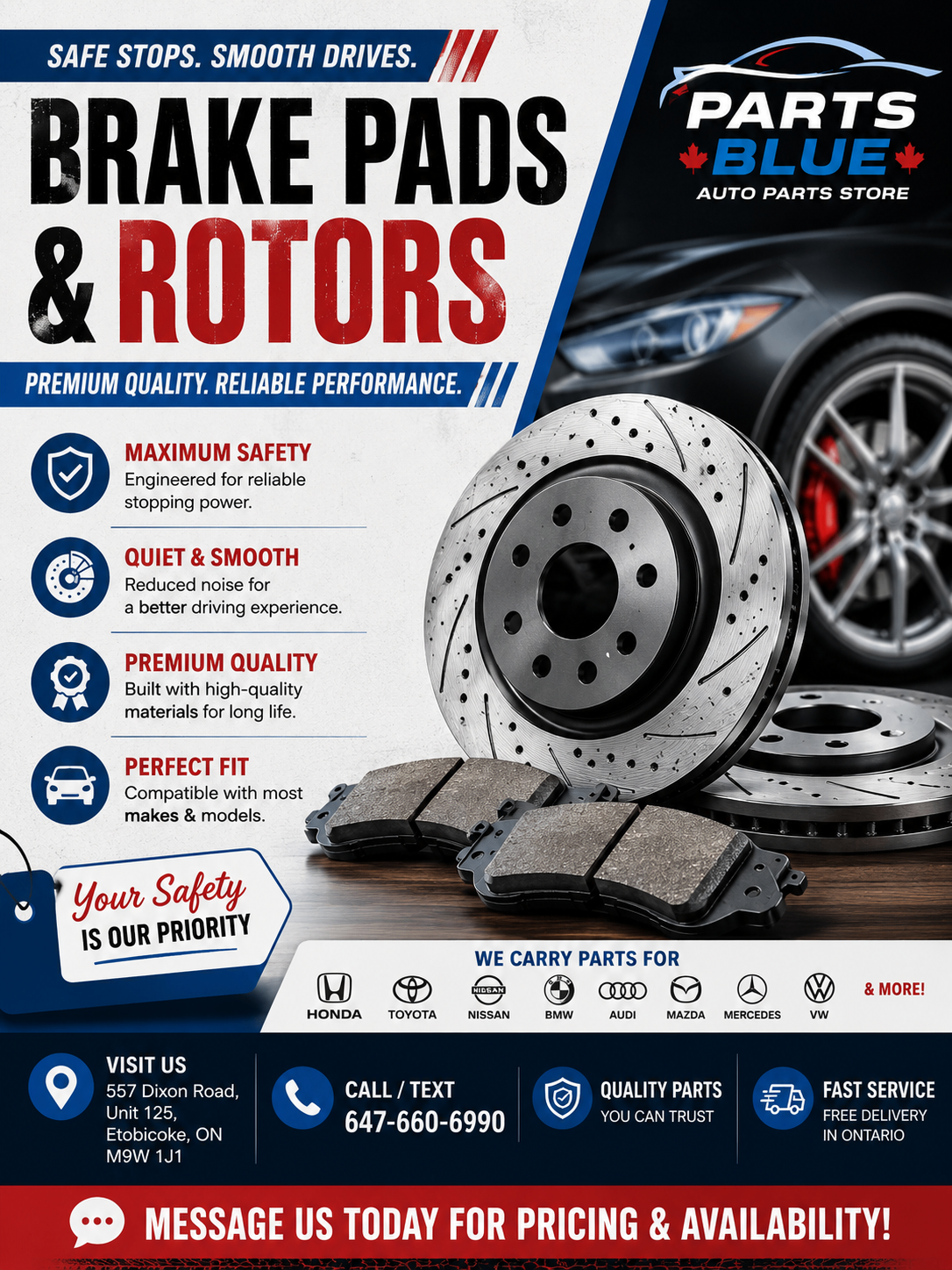 Brake Pads and Rotors