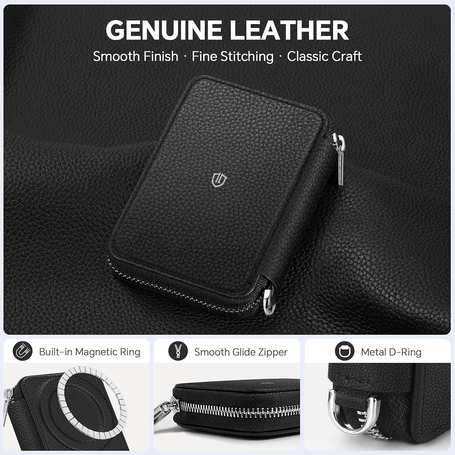 SHIELDON Genuine Leather Wallet for MagSafe, 12 Card Holder - photo 2