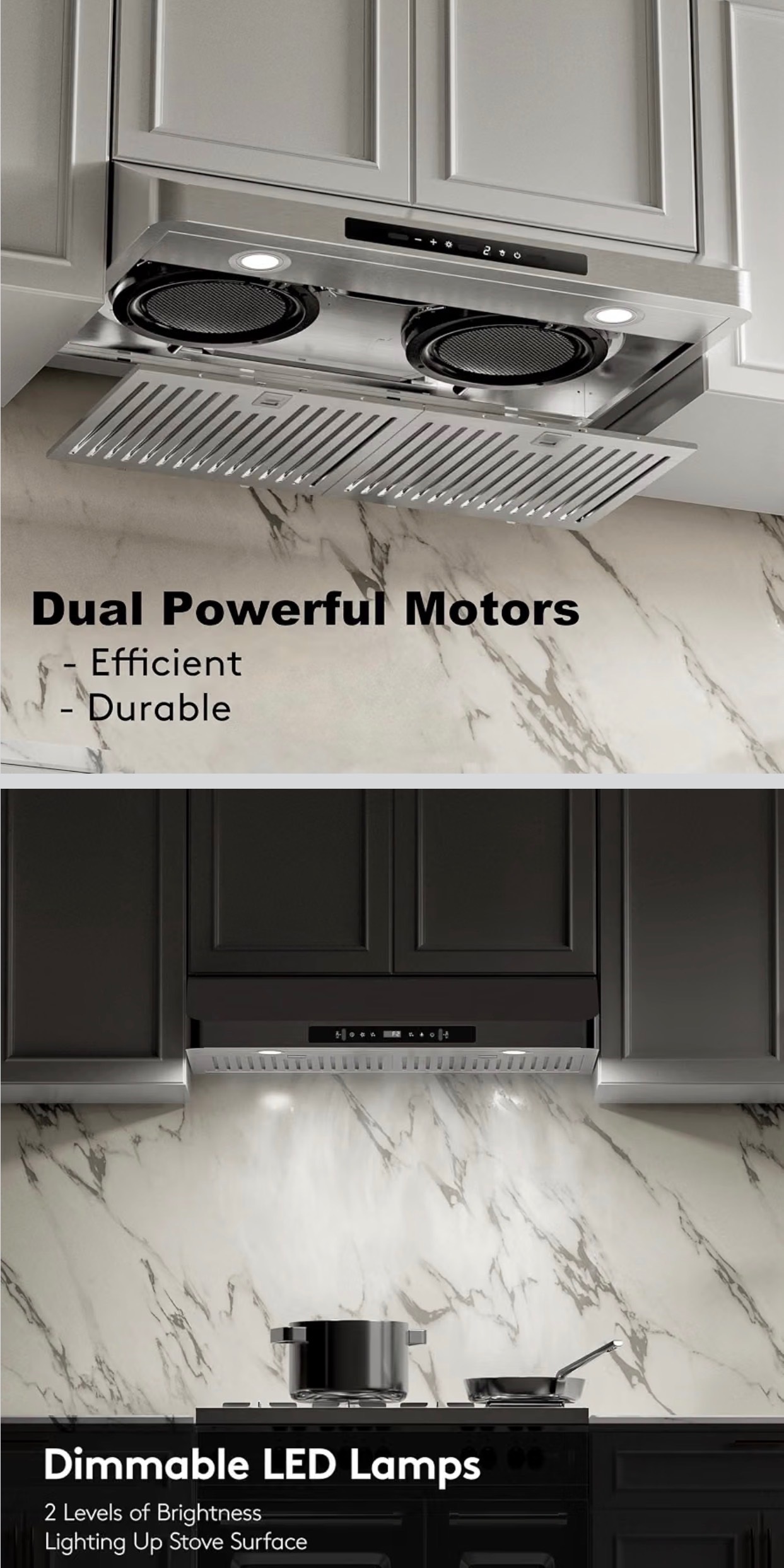 NEW: Range Hood Stainless Steel 30" Touch Control Top/Rear Vents - photo 5