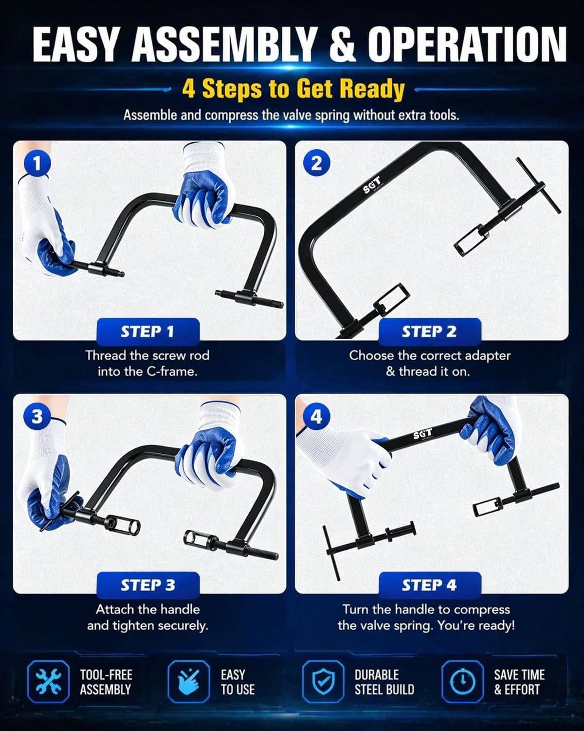 15-Piece Valve Spring Compressor Tool Kit - photo 5
