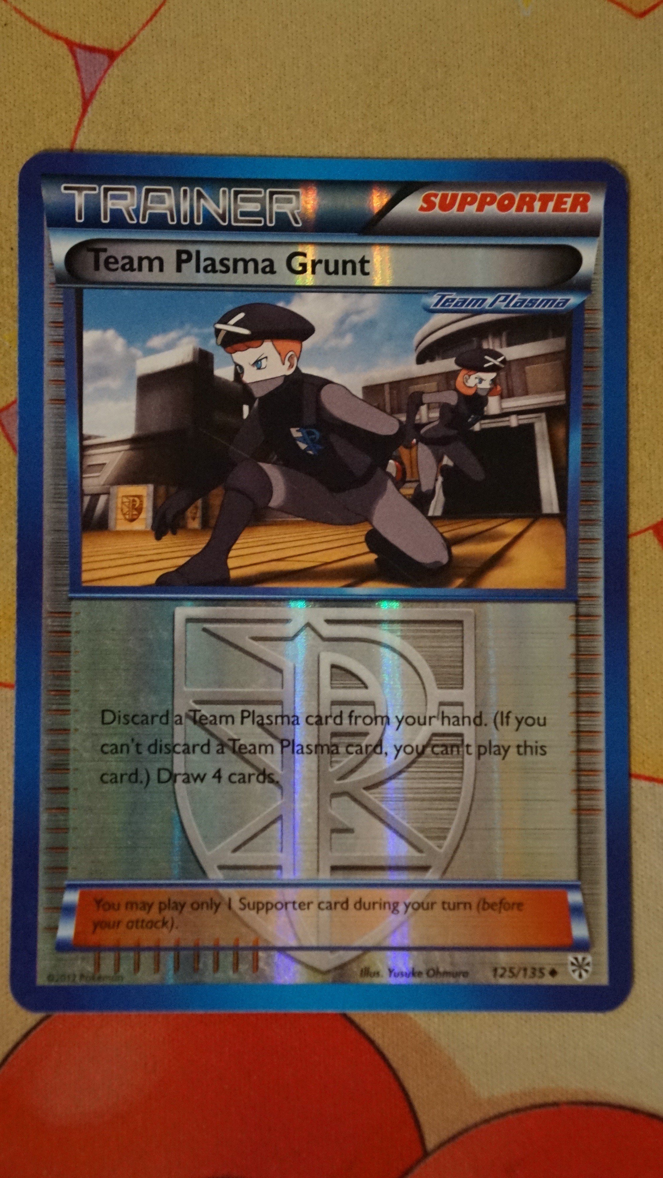 Pokemon Team Plasma Grunt 125/135 Plasma Storm Reverse Holo NM - photo 3