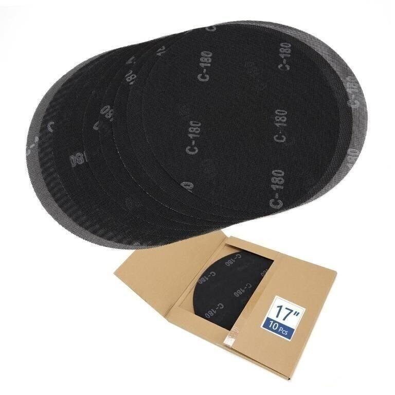 New HUALIUCHE 17" Floor Sanding Screen Discs (10 Pack, 180 Grit)