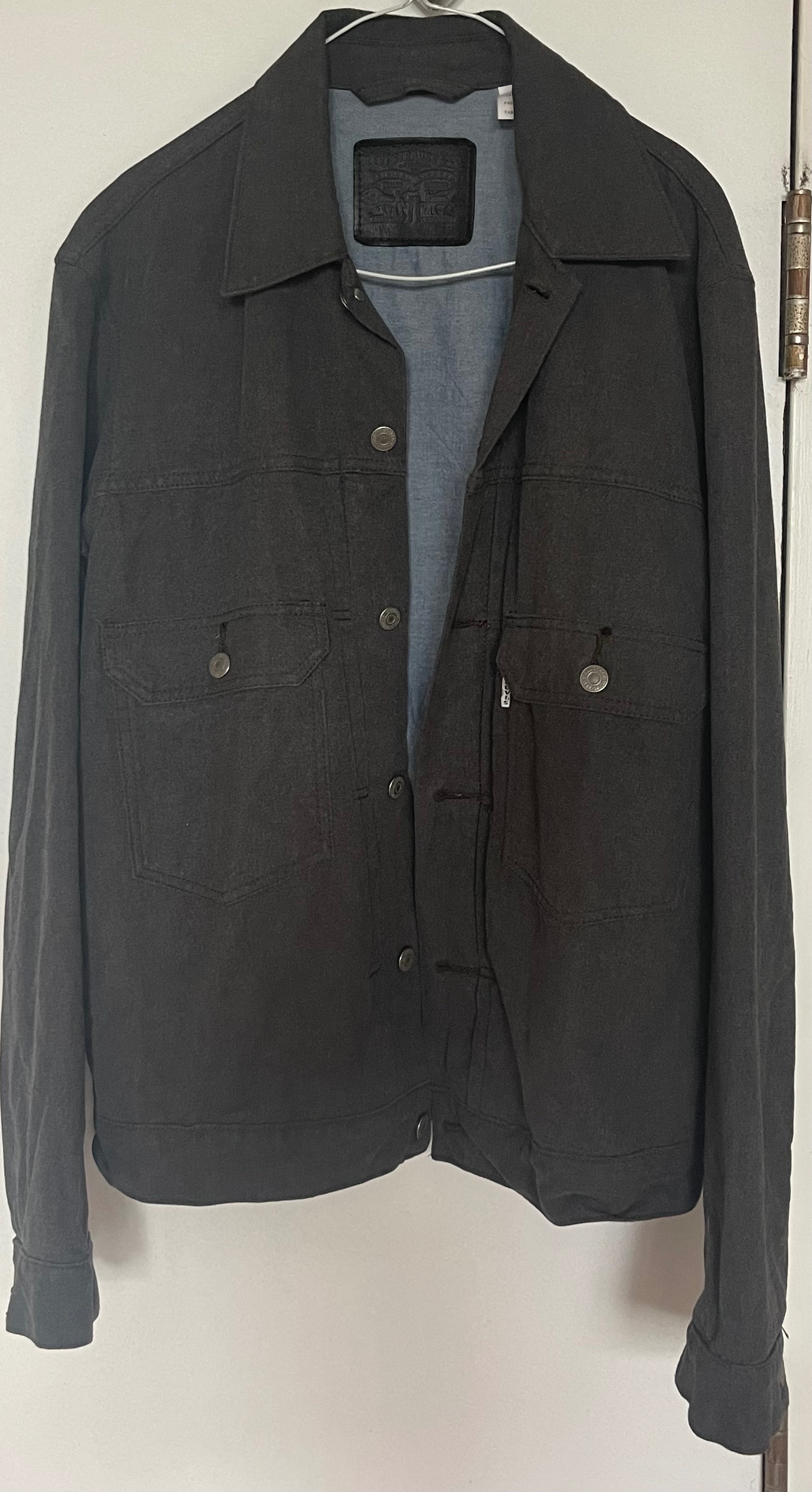 Levi's Charcoal Grey Twill Trucker Jacket (Medium) - photo 2