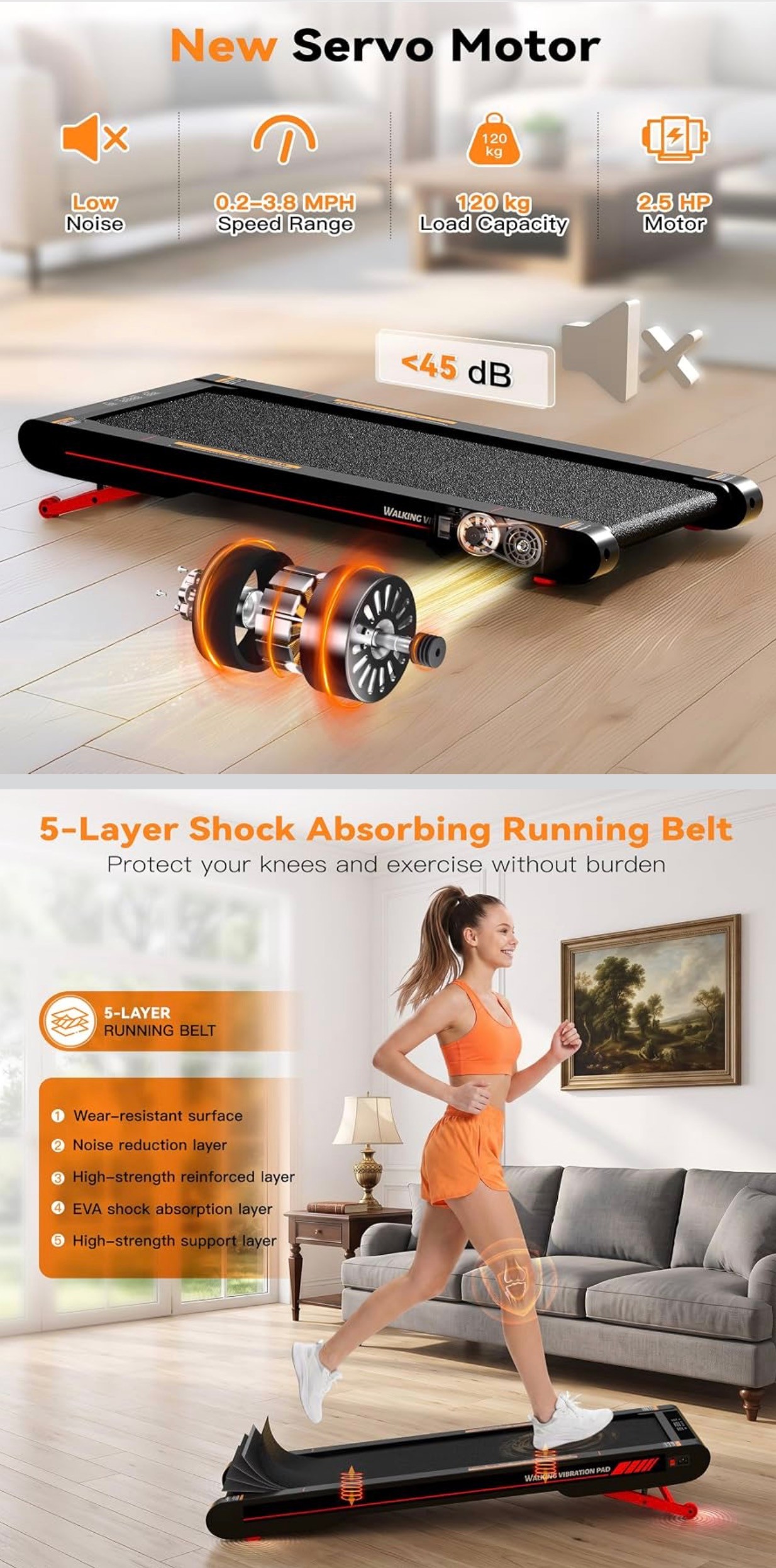 3-in-1 Walking Treadmill Pad Auto Incline APP & Remote Control - photo 3