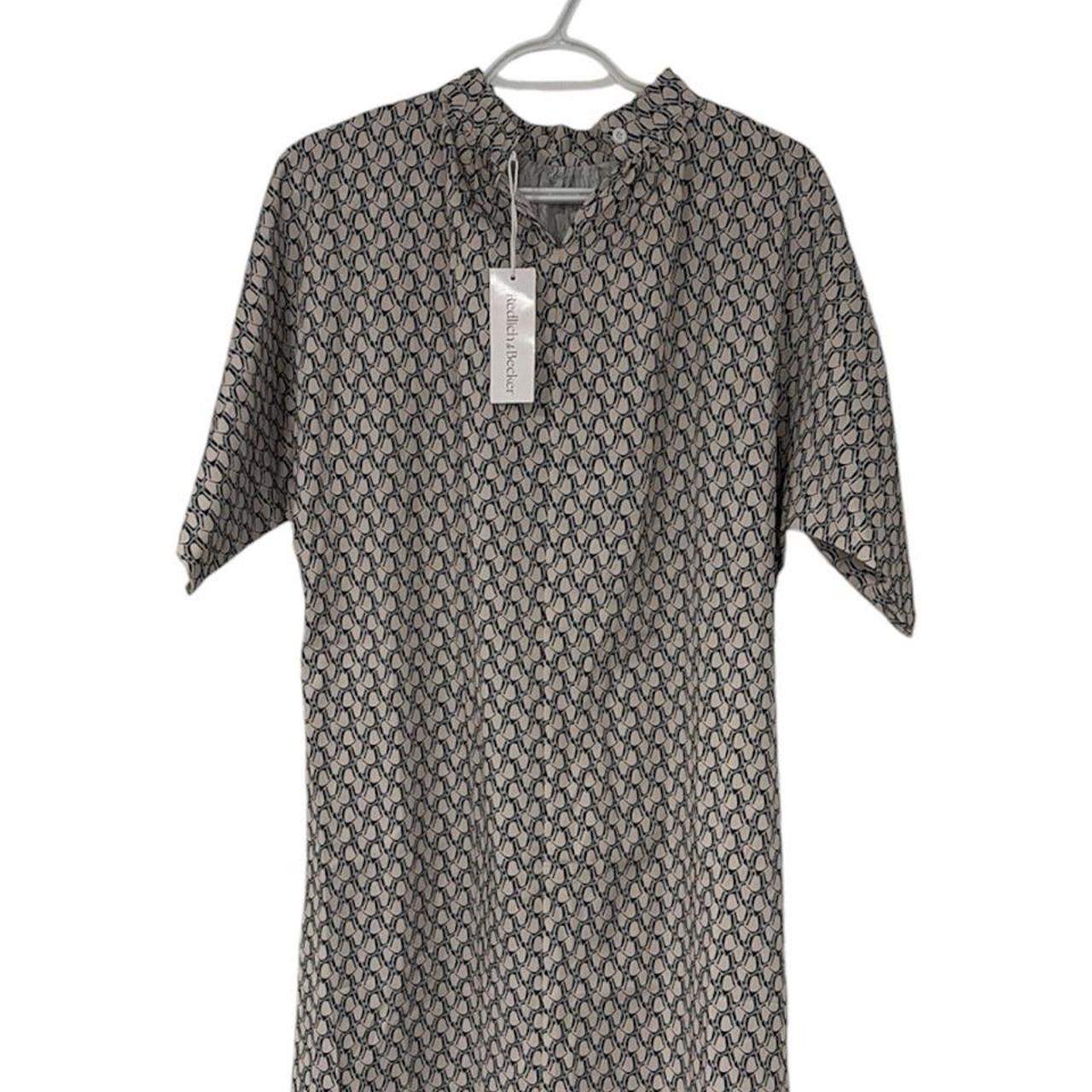 Black White Geometric Mini Dress – Size 8 – Brand New - photo 3