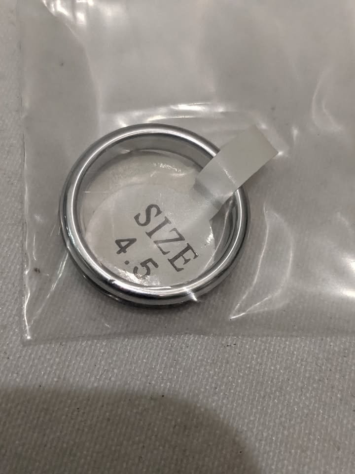 three keys jewelry 4mm white tungsten wedding ring, size 4.5 - photo 2