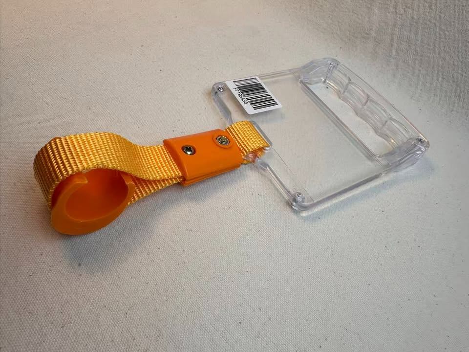 Car Door Assist Handle – Clear Grip & Orange Strap - photo 2