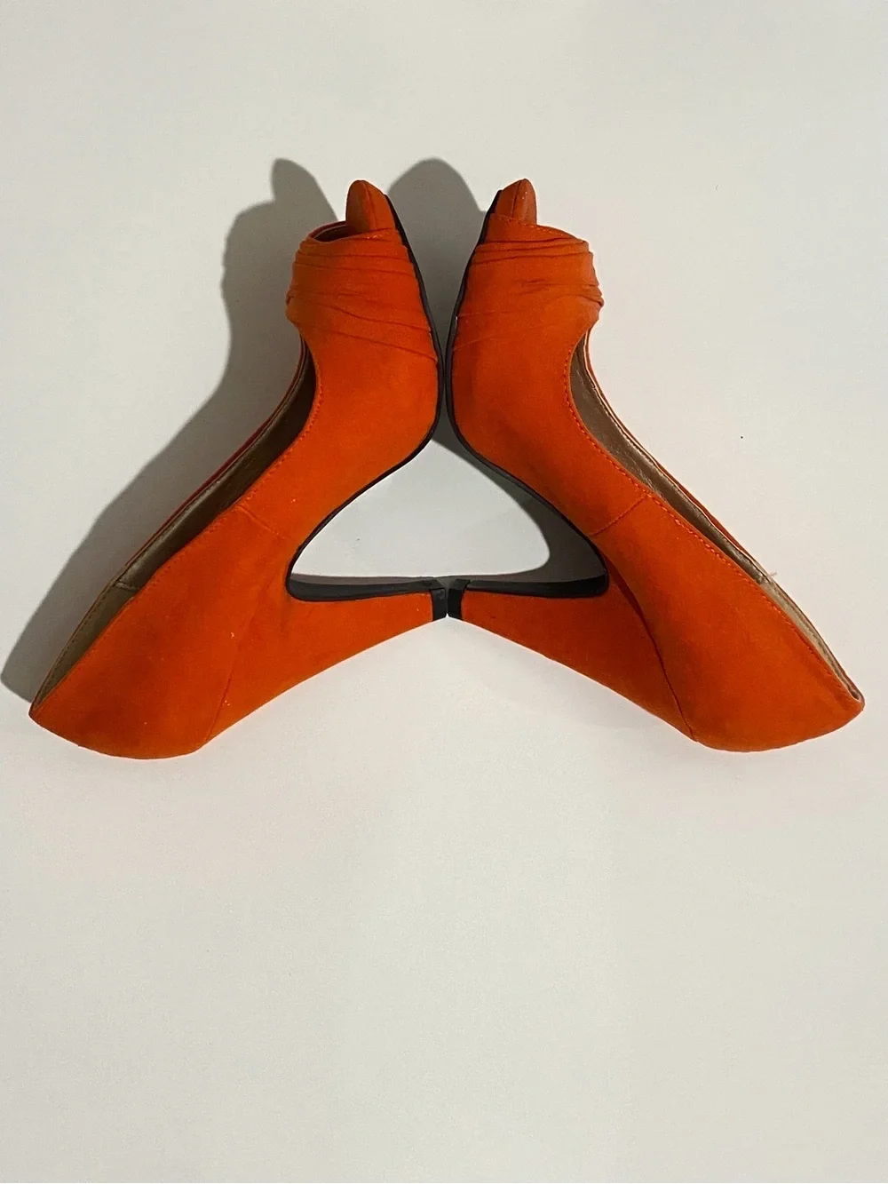 Qupid Women's 7 Orange Stilettos Peep Toe Platform Heels - photo 4
