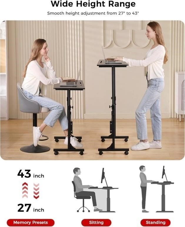 NEW 32" Sit Stand up Desk Adjustable Height, Desk for Treadmill - photo 4
