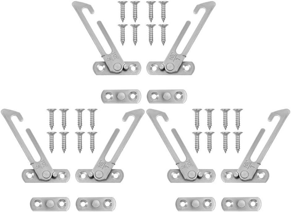 Ciieeo 6-Pack Stainless Steel Window Restrictors - photo 4