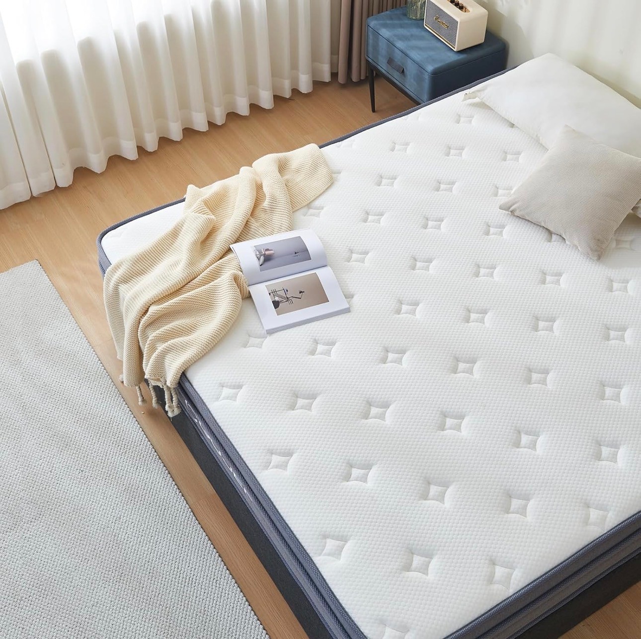 Full Size 12" Mattress Hybrid Memory Foam Pressure Relief