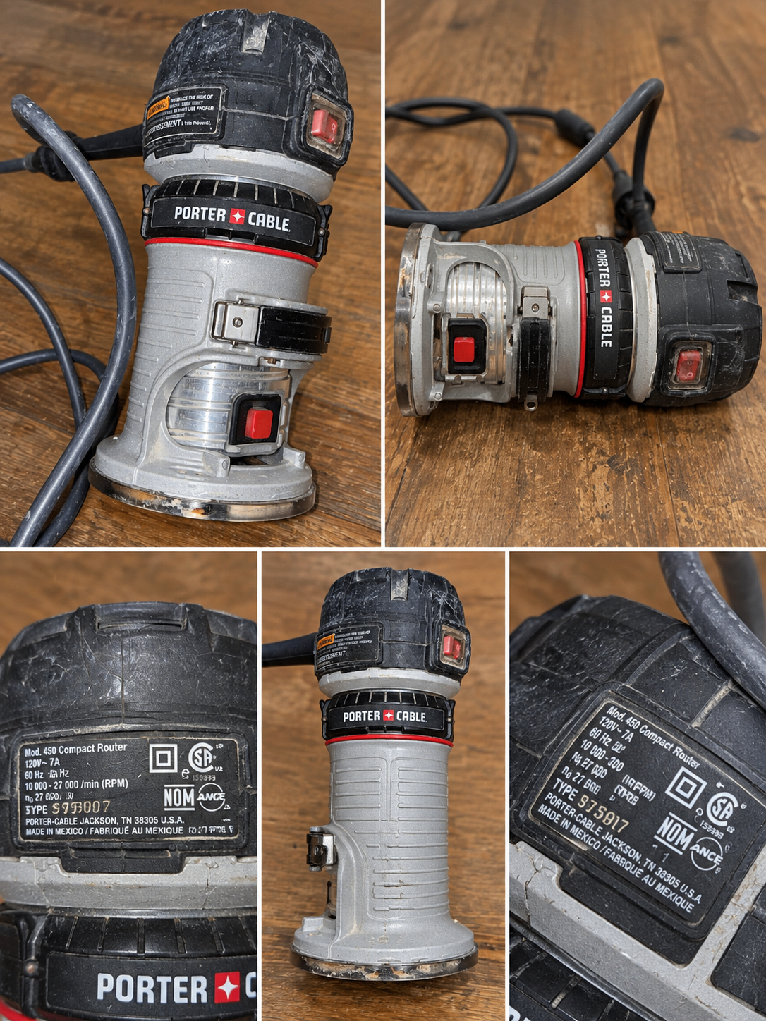 Porter-Cable 450 Compact Router - Corded 1.25 HP
