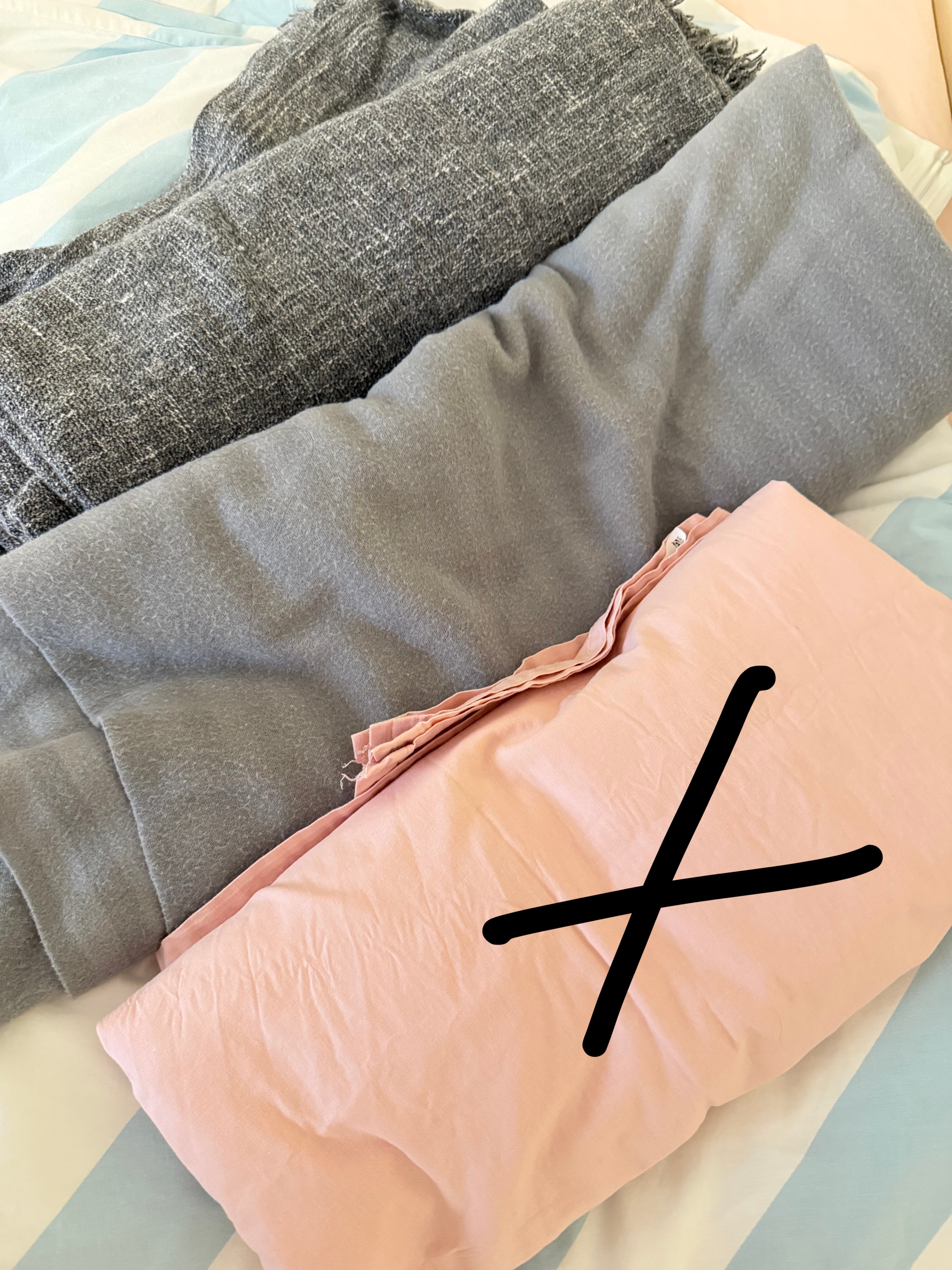 Set of 2 IKEA Grey Throw Blankets – INGRUN & VITMOSSA