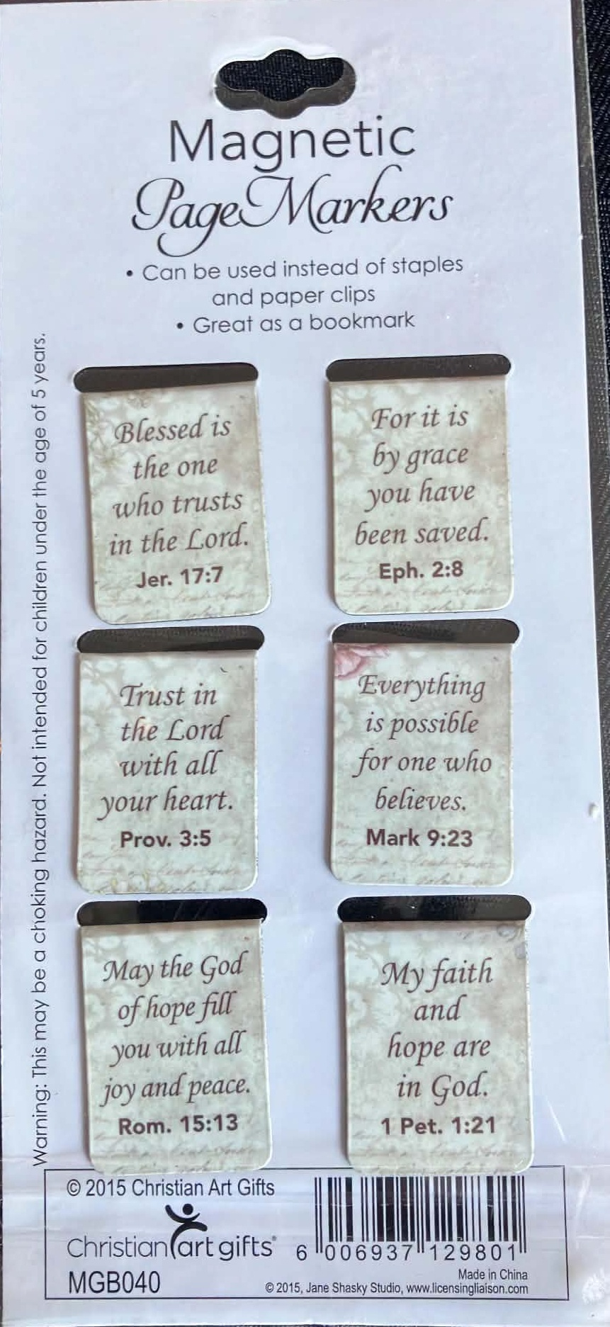 Magnetic Page Marker Butterfly Inspirational Bible Verses - photo 2