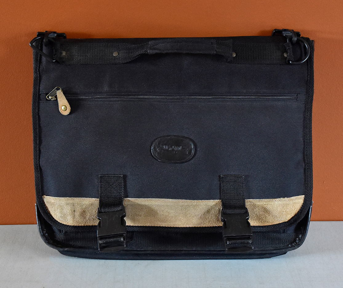Black Nylon Portfolio / Laptop Briefcase with Pockets