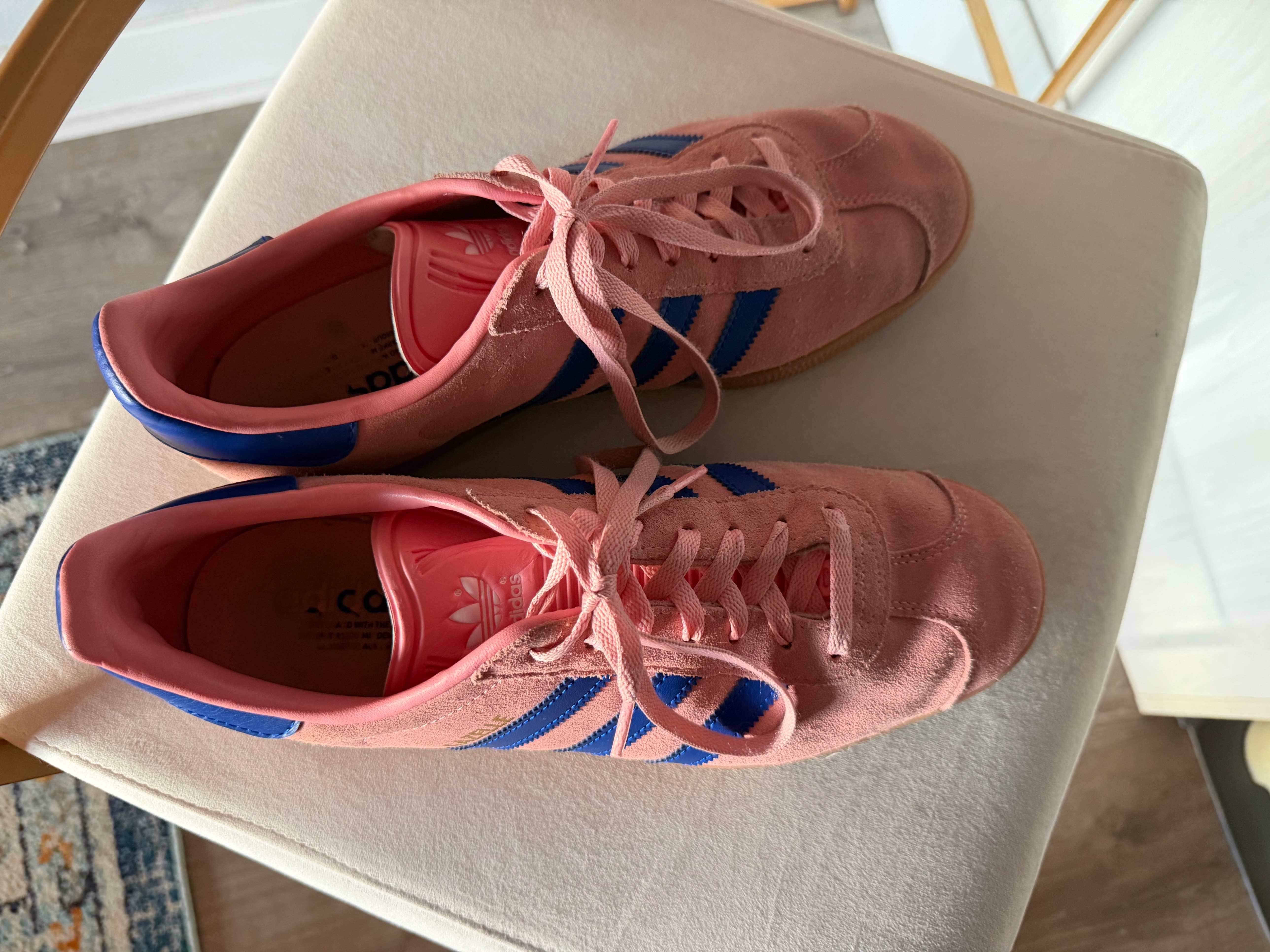 Adidas Gazelle Pink and Blue Sneakers - photo 2
