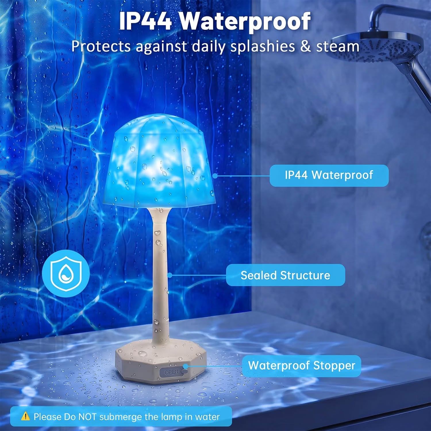 Bathroom Light with 16 Color Ocean Wave Projector - photo 3