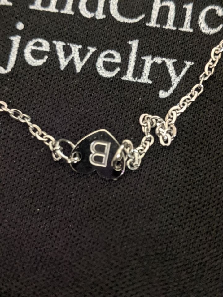 FindChic Personalized Cute Heart Charm Bracelets, letter B, New - photo 2