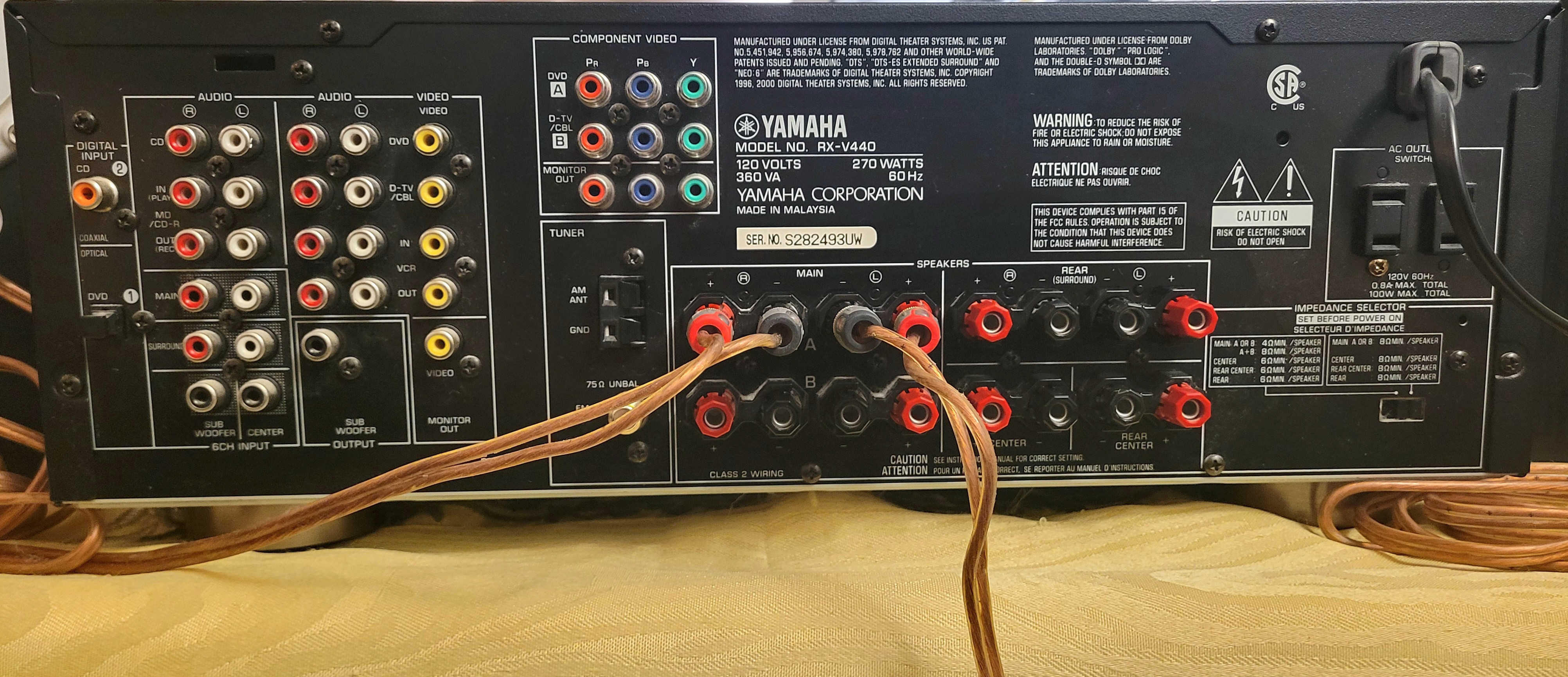 Yamaha RX-V440 & Two Energy Connoisseur C-1 series Speakers - photo 4