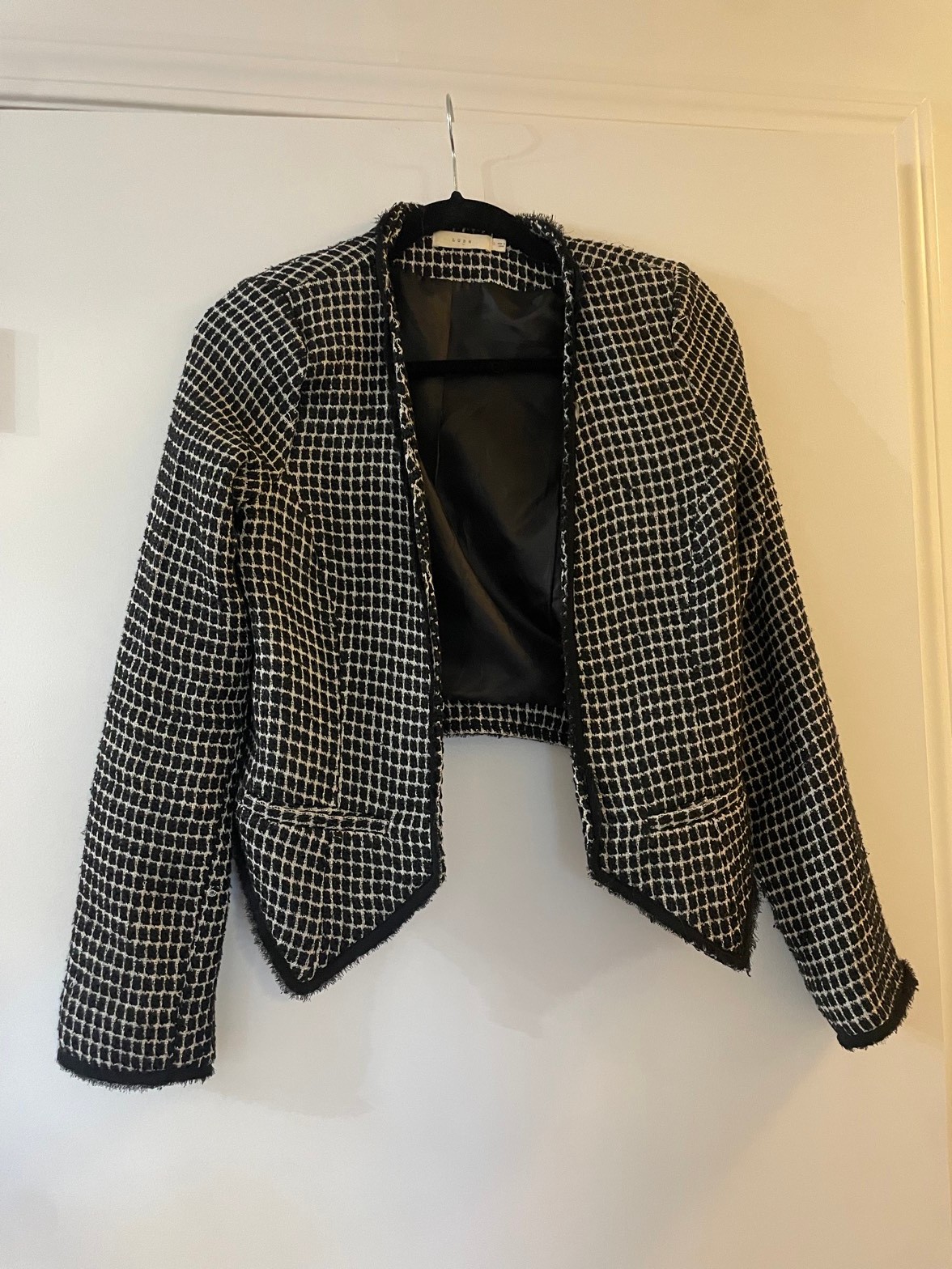 Tweed crop jacket, size S