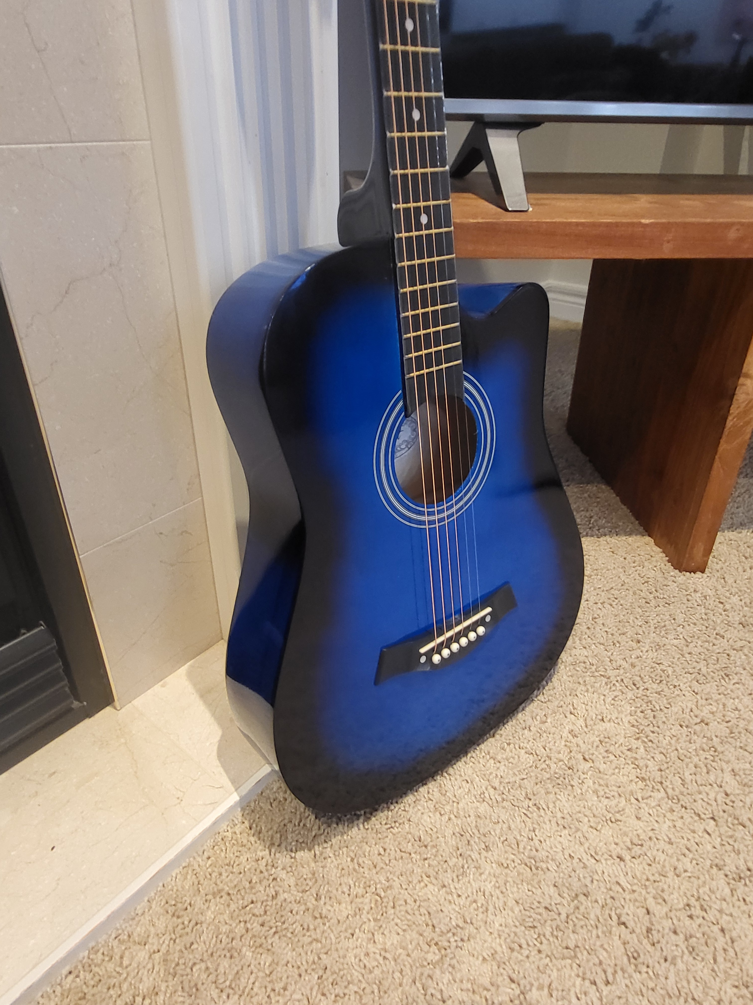 Brand New 38" Purple Acoustic Guitar Perfect for Beginners - photo 4